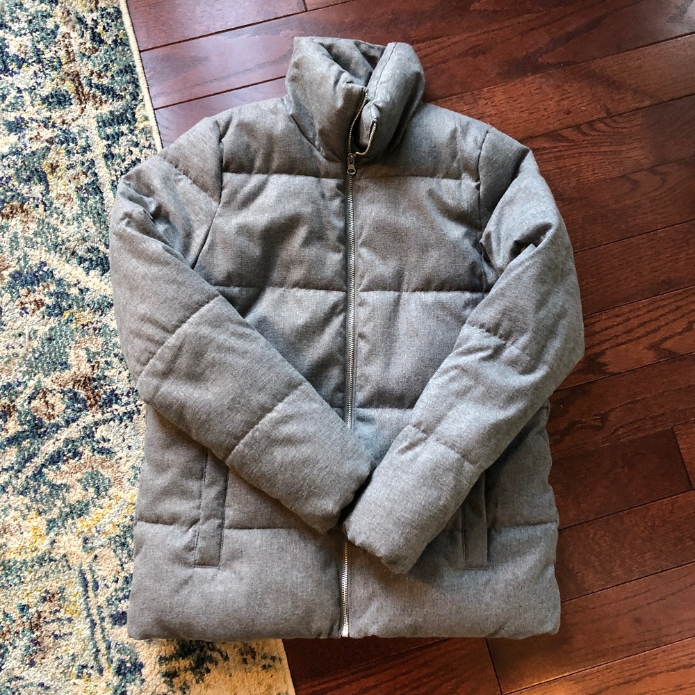 Womens Old Navy Puffer Coat XS Gray